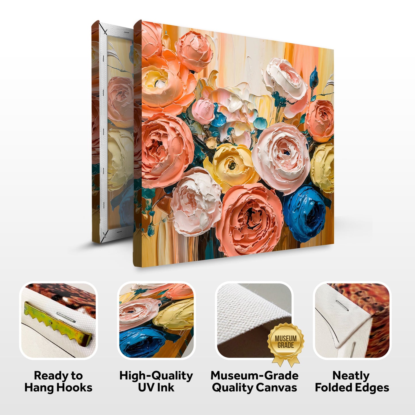Blooming Bouquet Impasto Wall Art