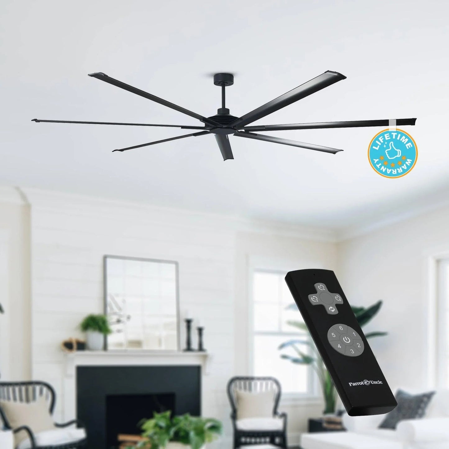 Silent Storm Extra Large Ceiling Fan with Remote Control