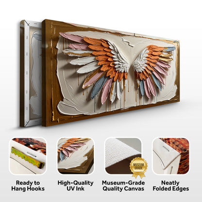 Angelic Wings Impasto Wall Art