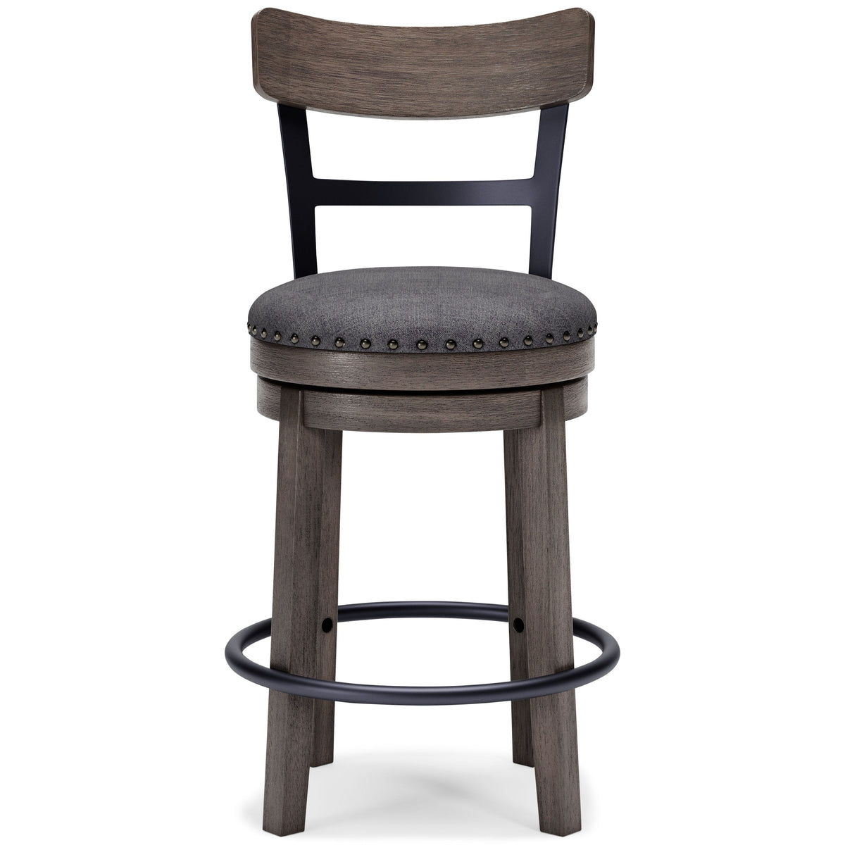 Caitbrook - UPH Swivel Barstool - Gray