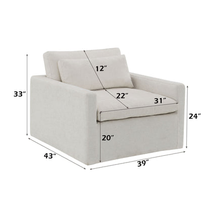 Naveen - Swivel Chair With 1 Toss Pillow
