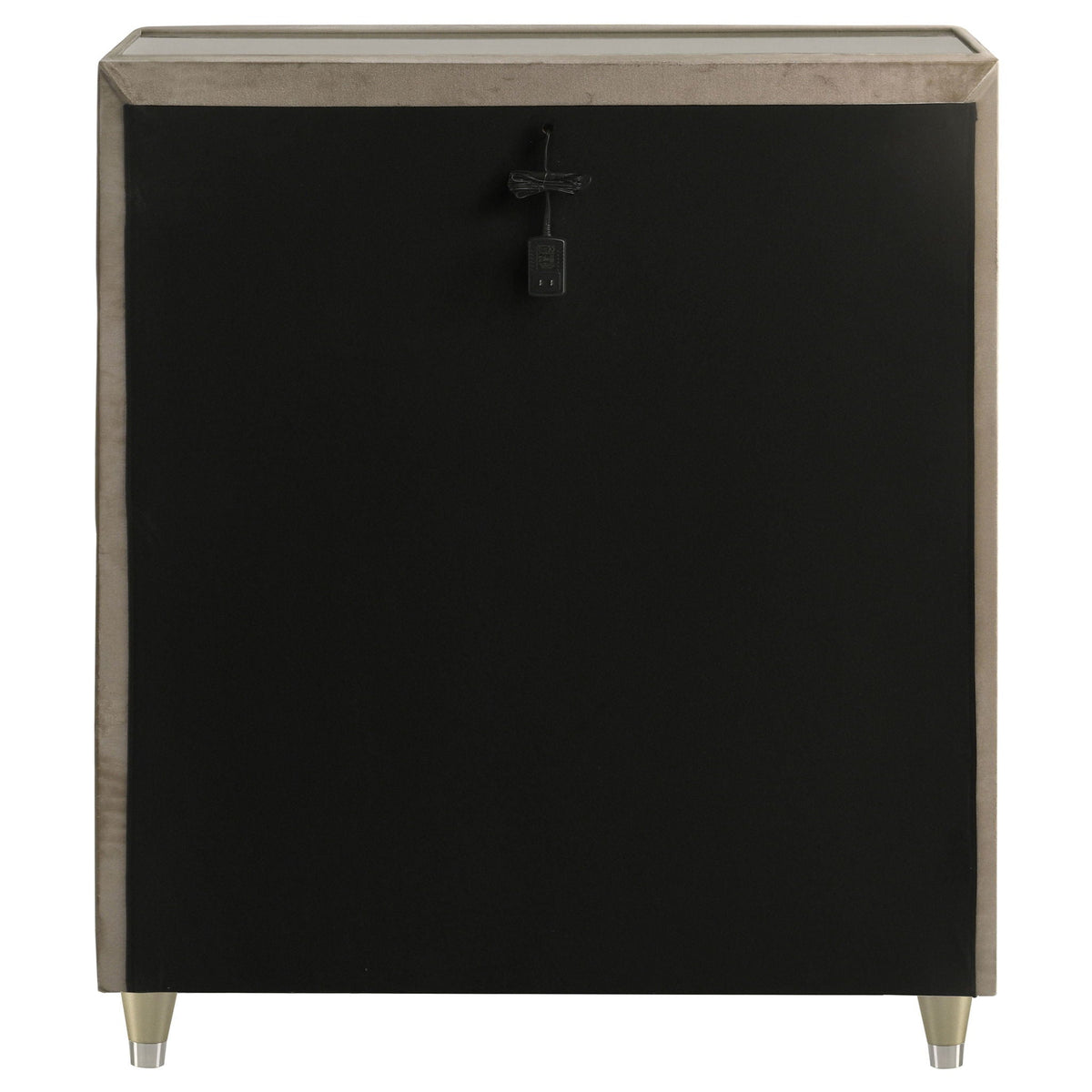 Lorient 5-drawer LED Chest of Drawers Ivory and Camel
