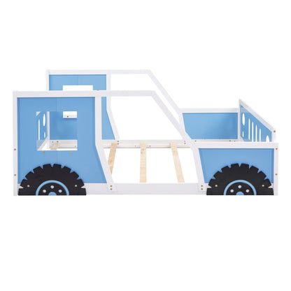 Classic Car Shaped Platform Bed With Wheels