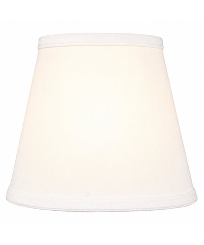 8"W x 7"H Empire Hardback White Linen Edison Clip-On Lampshade
