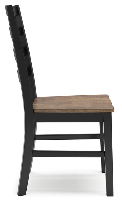 Wildenauer - Dining Room Side Chair (Set of 2) - Brown / Black