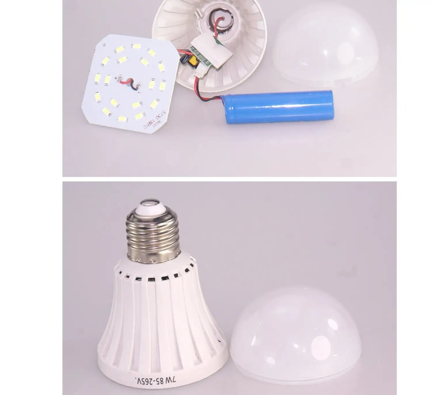 7W LED Emergency Light Bulbs - Rechargeable & Energy Saving