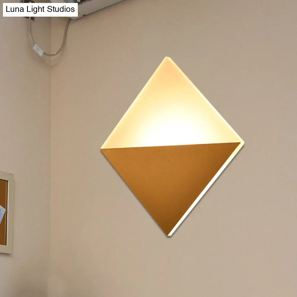 DecorBites™ 8" Contemporary LED Wall Lamp - Acrylic Shade, Black/White Square Wall Sconce Light