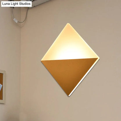 DecorBites™ 8" Contemporary LED Wall Lamp - Acrylic Shade, Black/White Square Wall Sconce Light