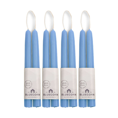 Hand-Dipped Beeswax Taper Candles - Bulk 4-Pair Bundle