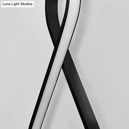 DecorBites™ 8-Shaped Acrylic LED Wall Sconce in Black/White - Warm/White Lighting