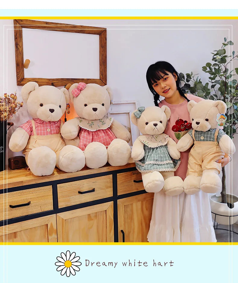 DecorBites™ 80cm Couple Bear Plush Toys Christmas Gift
