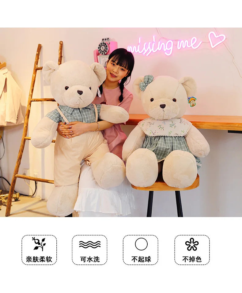 DecorBites™ 80cm Couple Bear Plush Toys Christmas Gift