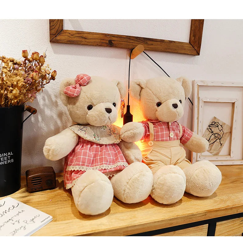 DecorBites™ 80cm Couple Bear Plush Toys Christmas Gift