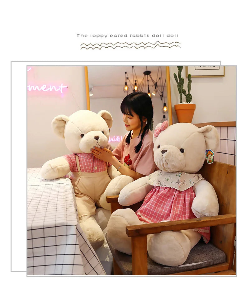 DecorBites™ 80cm Couple Bear Plush Toys Christmas Gift
