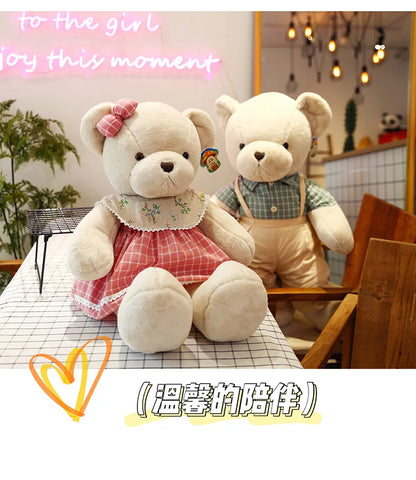 DecorBites™ 80cm Couple Bear Plush Toys Christmas Gift