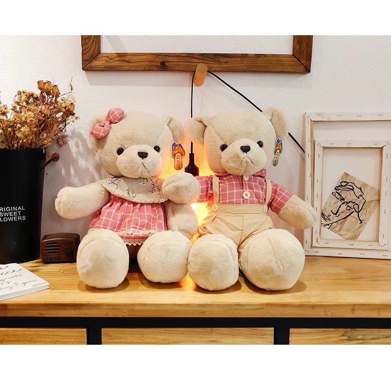DecorBites™ 80cm Couple Bear Plush Toys Christmas Gift