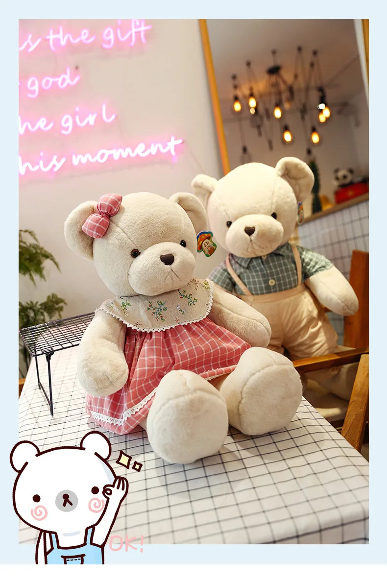 DecorBites™ 80cm Couple Bear Plush Toys Christmas Gift