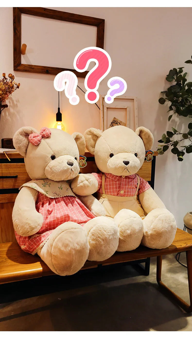 DecorBites™ 80cm Couple Bear Plush Toys Christmas Gift