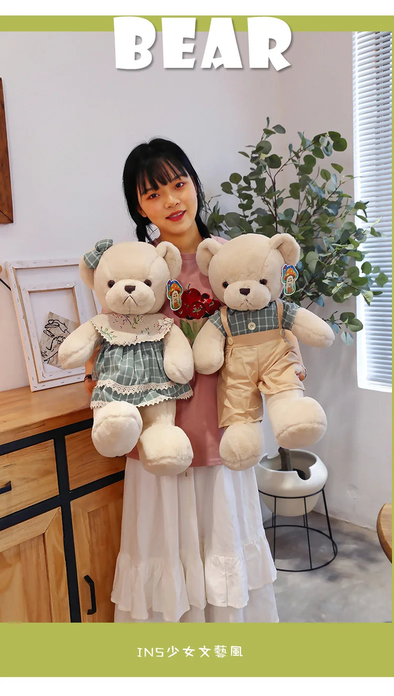 DecorBites™ 80cm Couple Bear Plush Toys Christmas Gift
