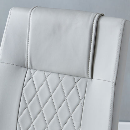 Modern Dining Chairs With Padded Seat, Metal Legs