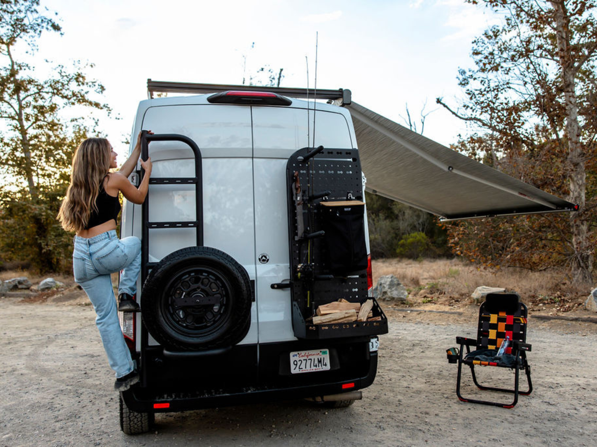 TRANSIT REAR TIRE CARRIER LADDER, view 7
