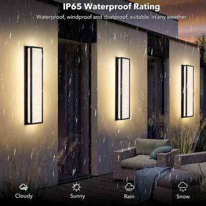 IP65 Waterproof Marble Front Porch Light Exterior Wall Sconce