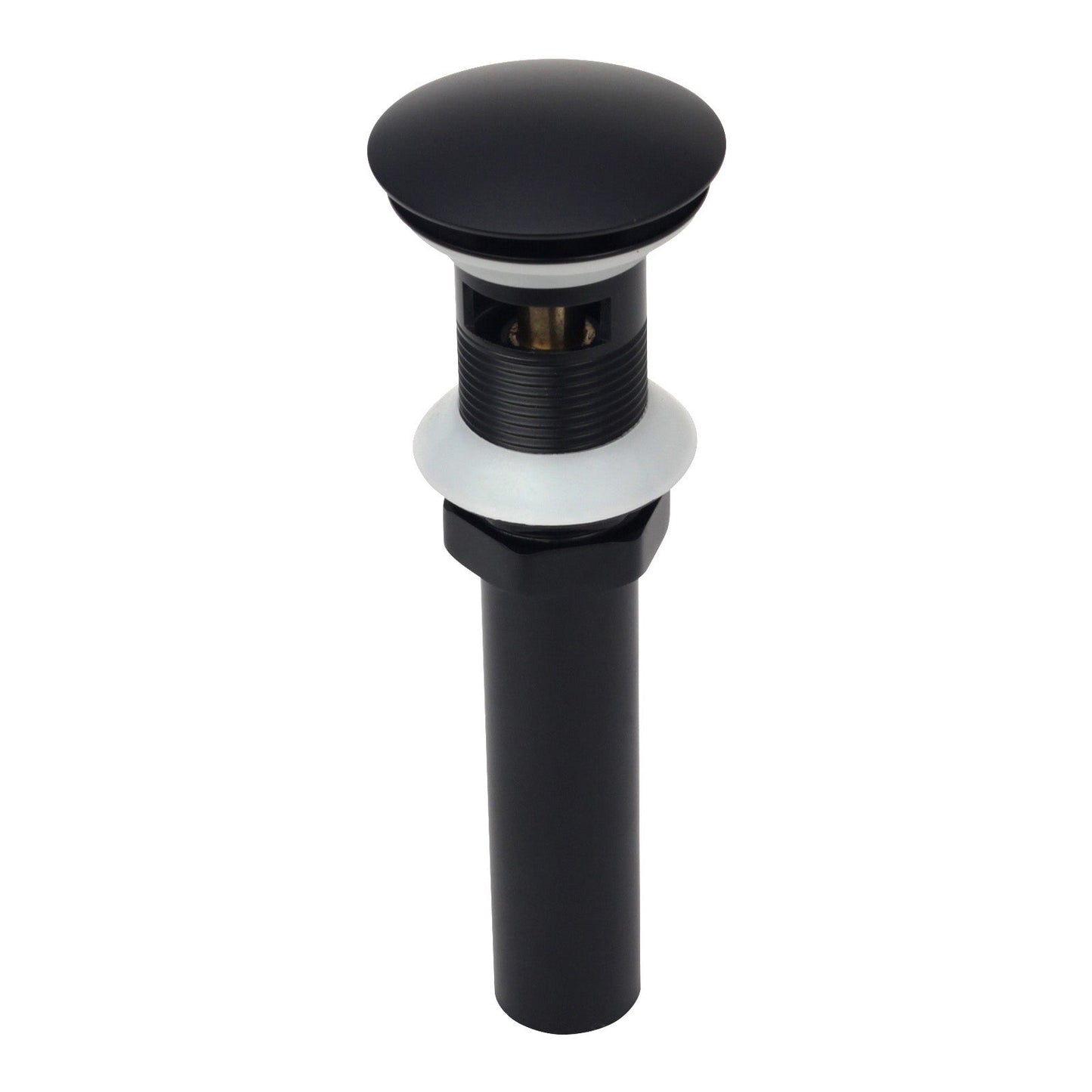 Matte Black Pop up Drain Stopper With Overflow