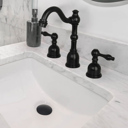 Matte Black Pop up Drain Stopper With Overflow
