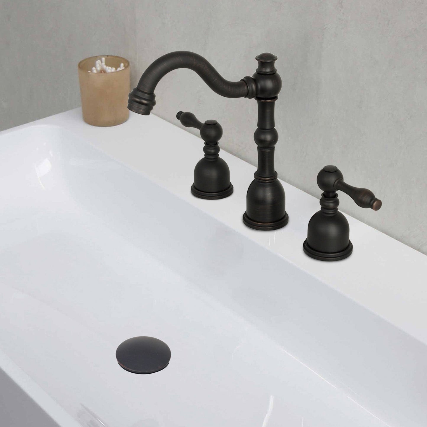Matte Black Pop up Drain Stopper With Overflow