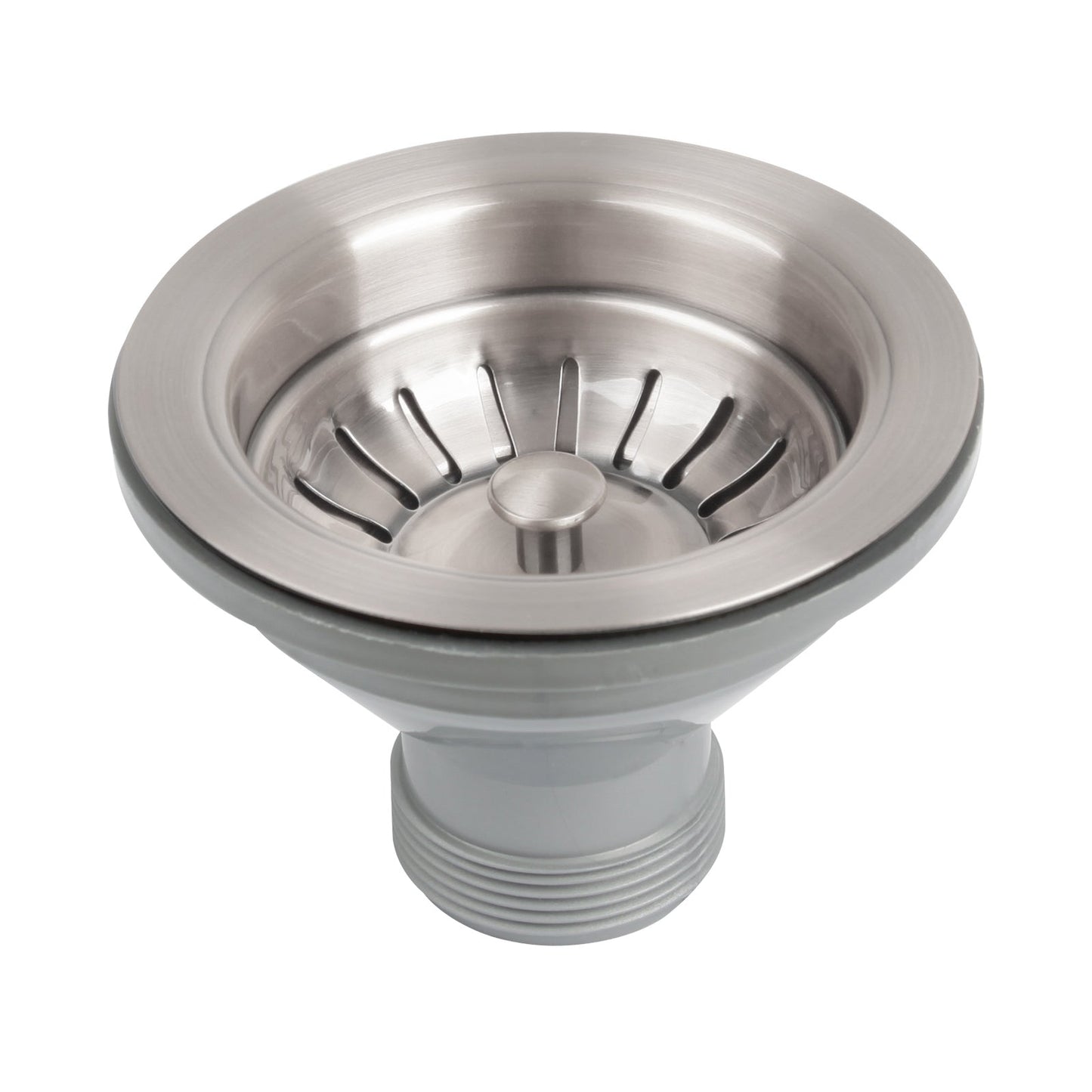 Brushed Nickel Kitchen Sink Stopper Replacement for 3-1/2 Inch Standard Strainer Drain - AK82102BN