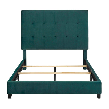 Tufted Upholstered Headboard Platform Bed