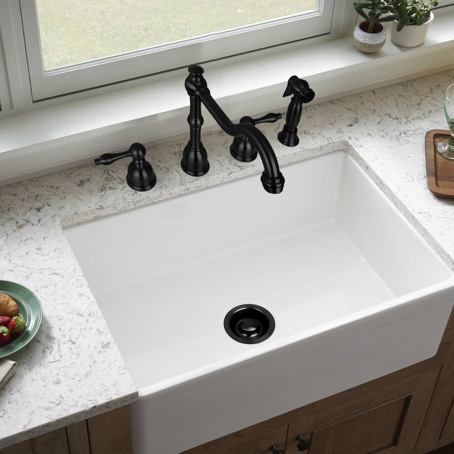 Matte Black Kitchen Sink Garbage Disposal Flange Stopper - AK82201MB