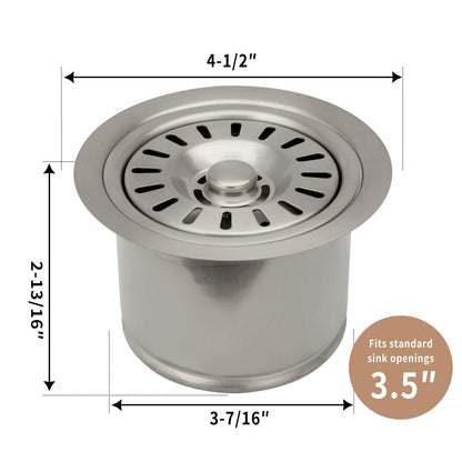 Brushed Nickel Kitchen Sink Garbage Disposal Flange Stopper