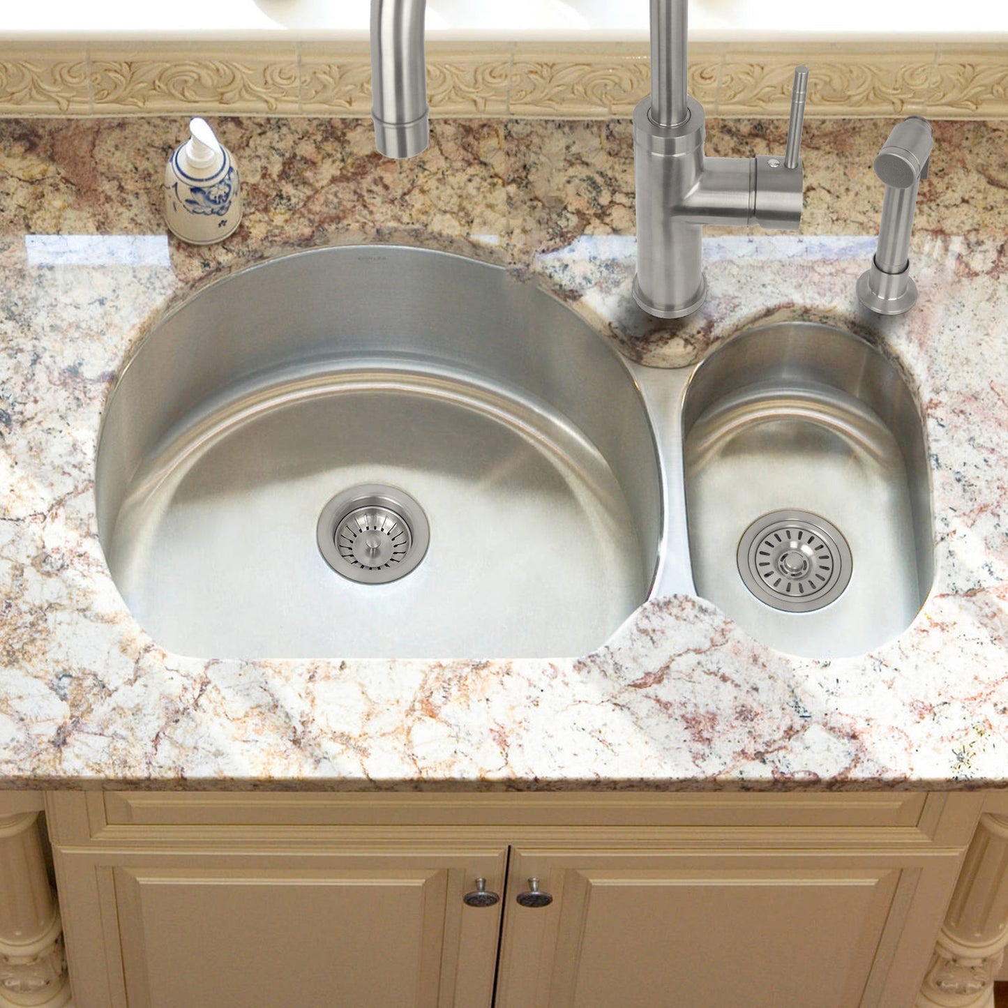 Brushed Nickel Kitchen Sink Garbage Disposal Flange Stopper