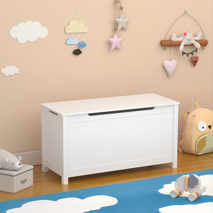 Toy Box Storage With Safety Hinged Lid