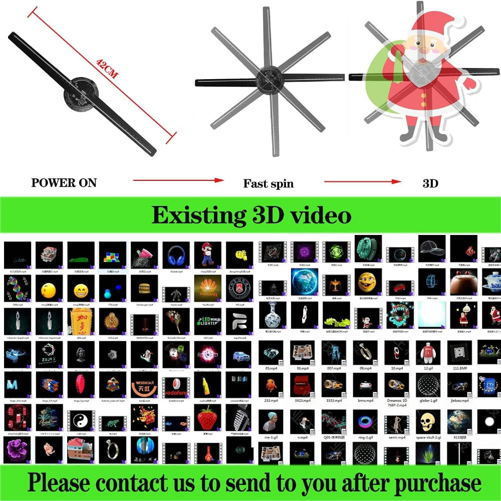 3D Hologram Projection Light