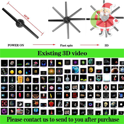 3D Hologram Projection Light