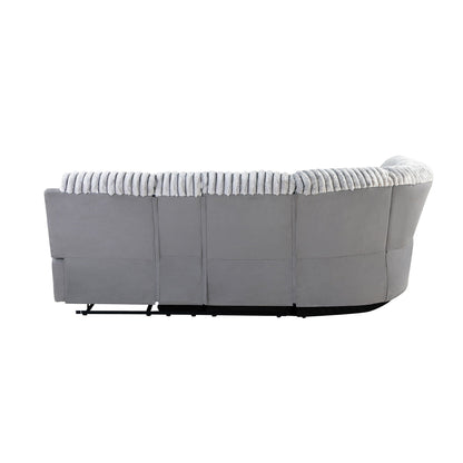 Bruni - Sectional Sofa With LED Lighting And Manual Recline - Gray