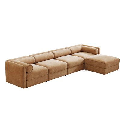 Contemporary Elegant Sofa With Storage And Ottoman