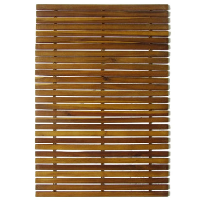 vidaXL Bathmat with Rubber Backing Bath Runner Bathroom Mat Acacia Hardwood