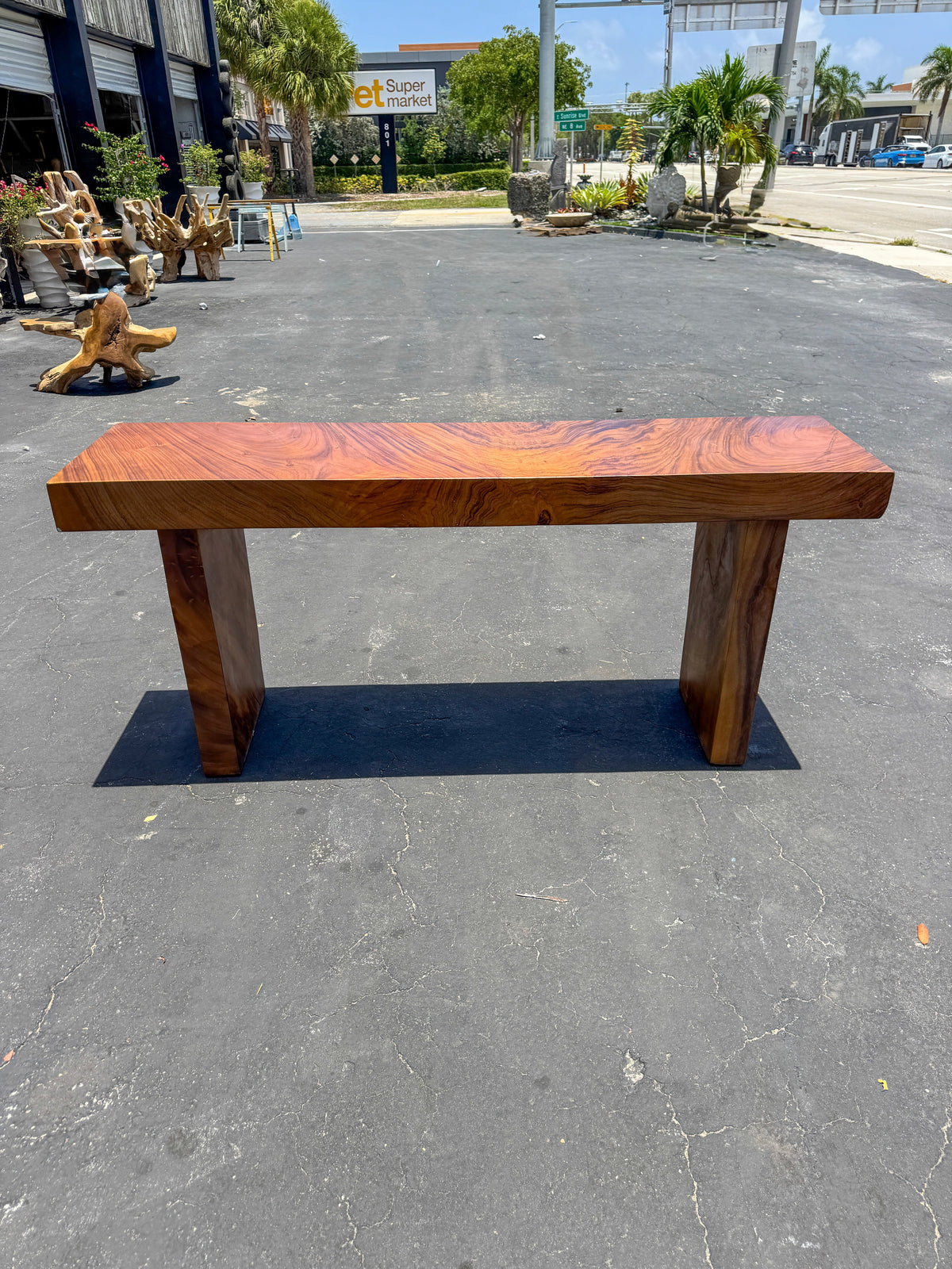 SUAR SLAB TOP CONSOLE TABLE- B