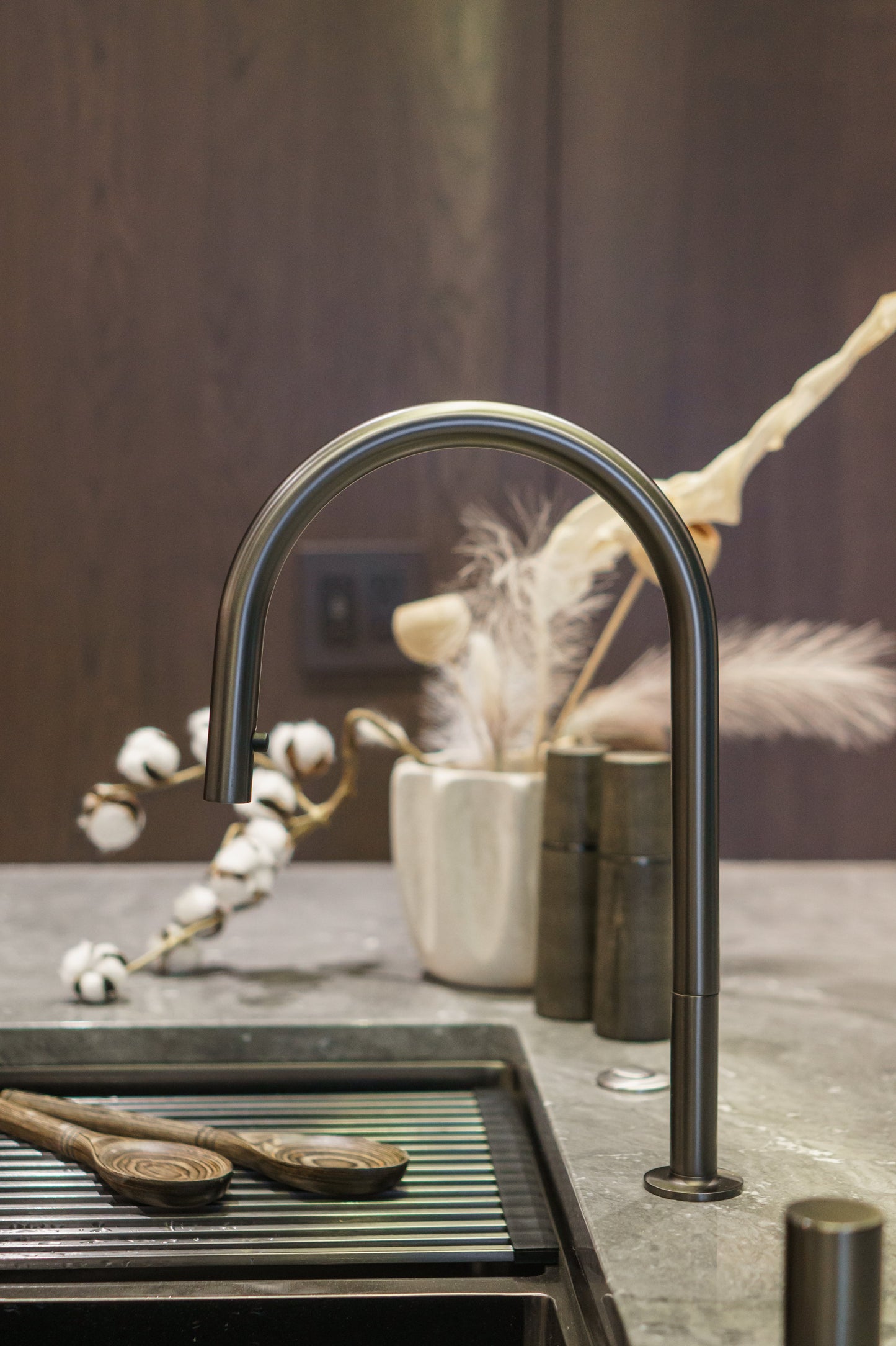 KF-11GM Gunmetal Pull-Down Kitchen Faucet