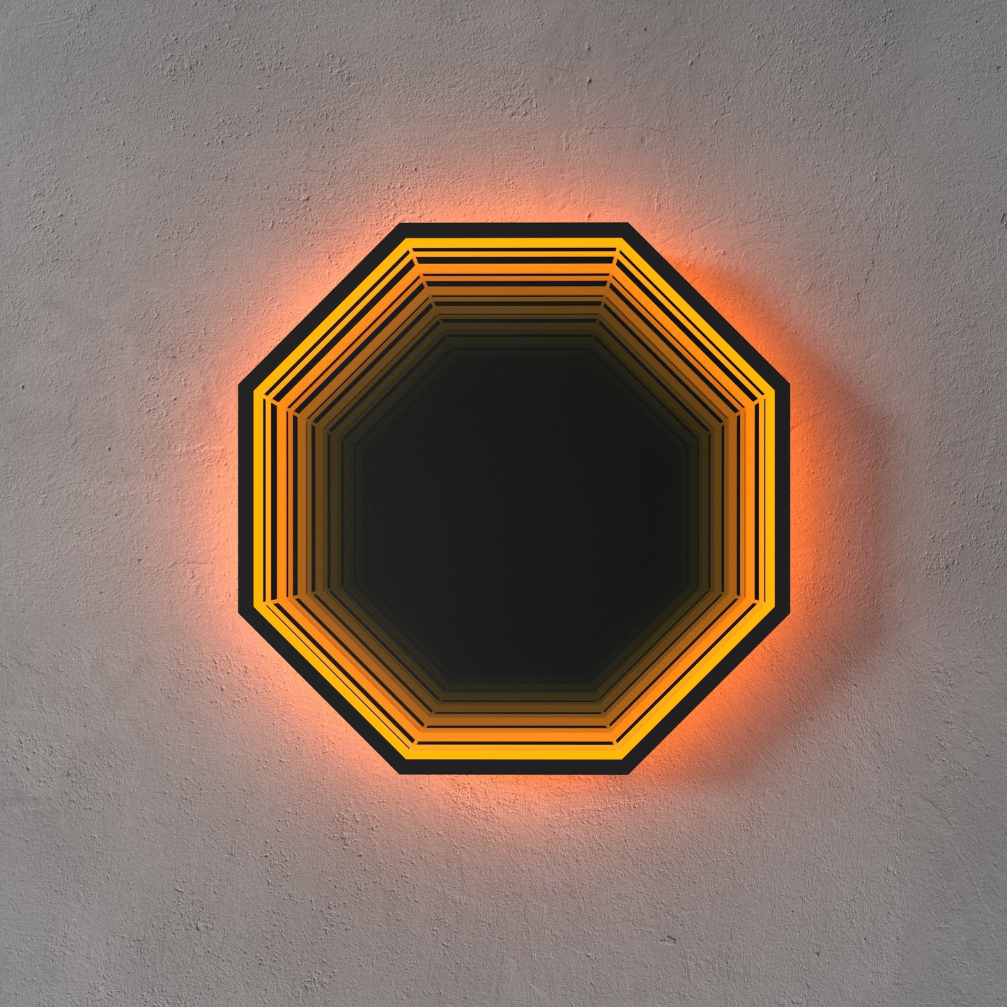 3D Octagon Mirror Light