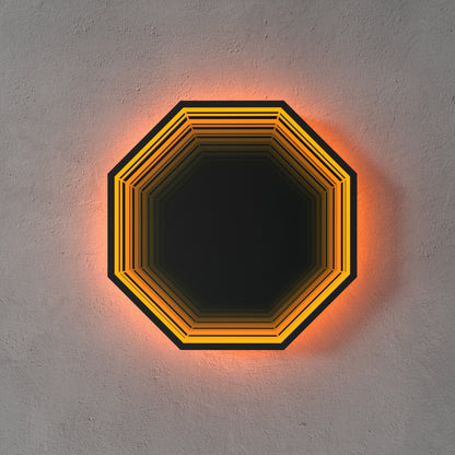 3D Octagon Mirror Light