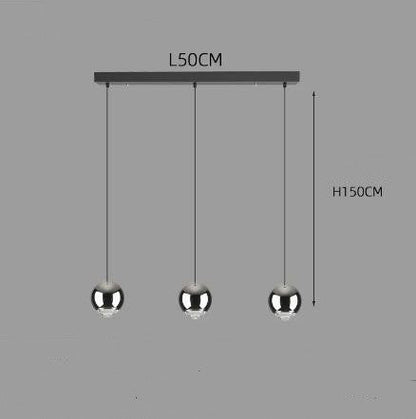 Restaurant Cafe Bar Living Room Ball Long Line Chandelier