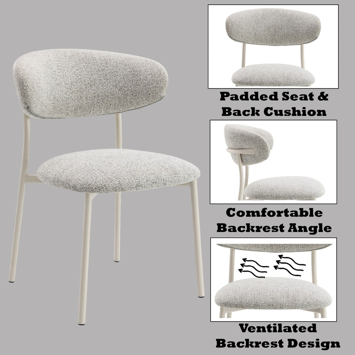 Kalam - Fabric Side Chair (Set of 2) - Gray