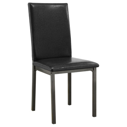 Garza Upholstered Dining Side Chair Dark Brown (Set of 2)