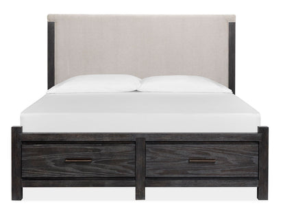 Plum Creek - Upholstered Panel Storage Bed