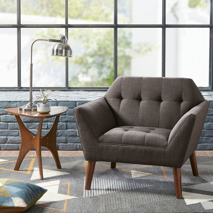 Modern Lounge Chair With Button Tufting