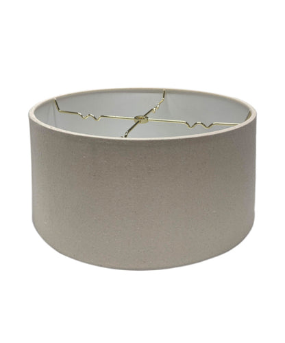 Textured Oatmeal Hardback Drum Lampshade 14"x14"x7"